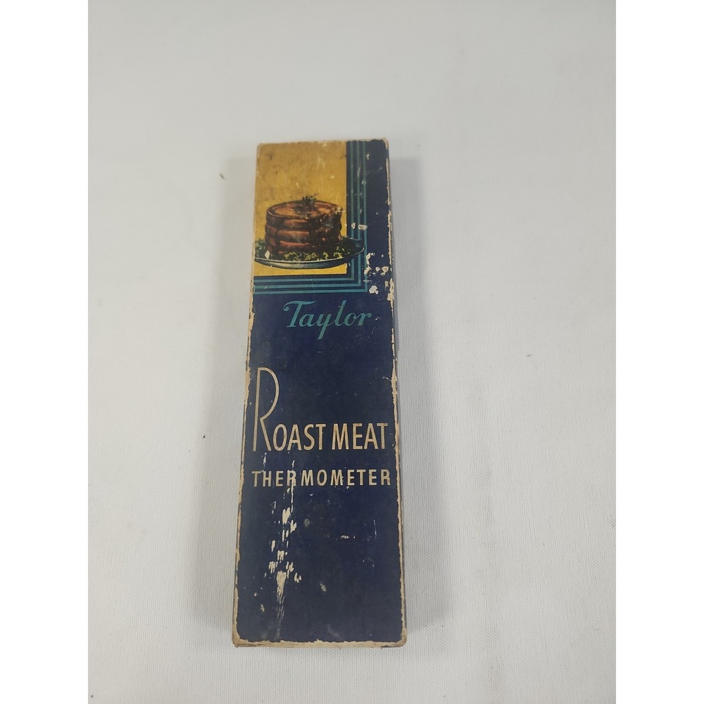 Vintage Taylor Roast Meat Thermometer No 5936 Analog Glass with Original Box